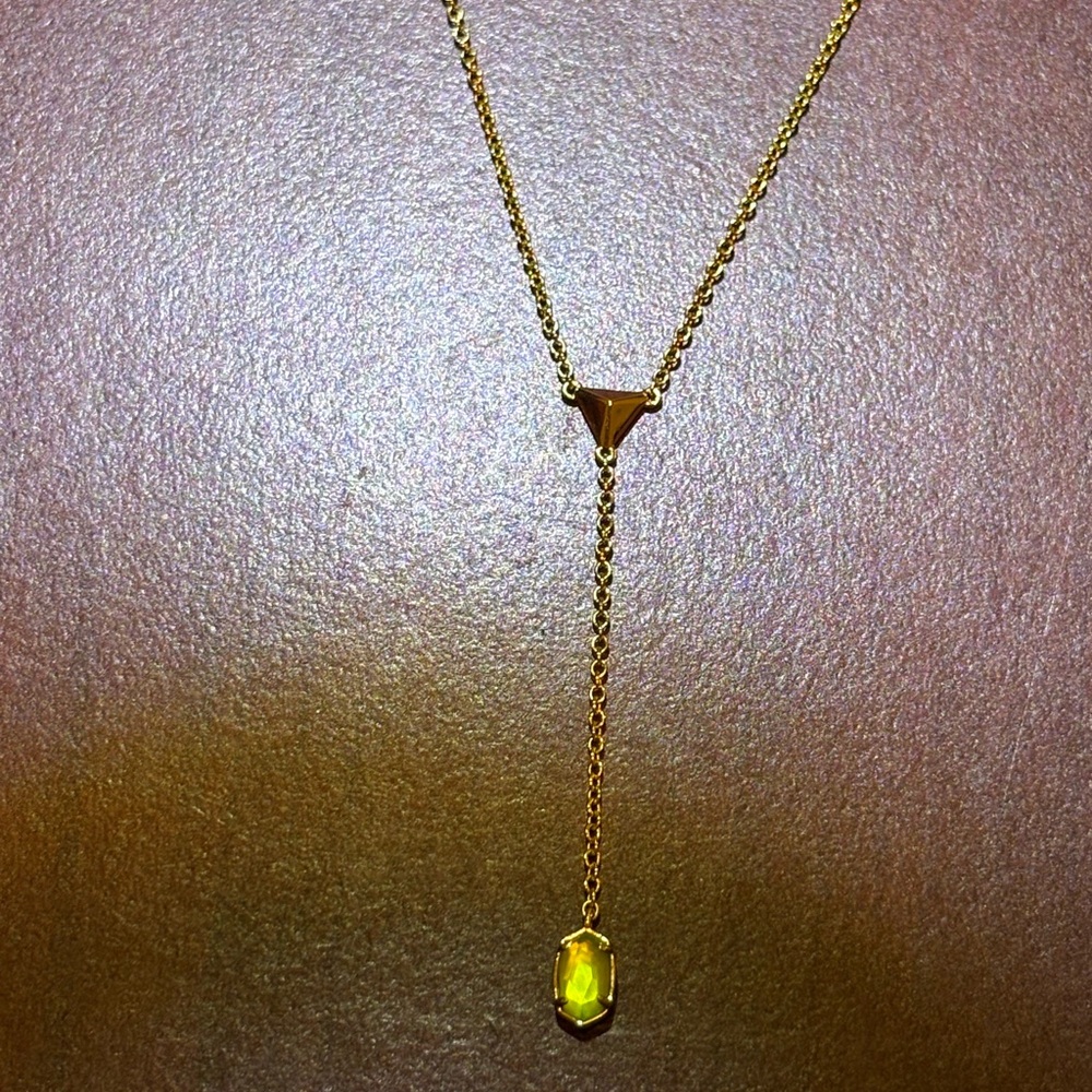 Kendra Scott Emilie Y Necklace Peridot